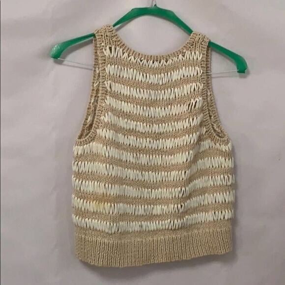 INTERMIX STRIPED‎ V NECK CROP TOP SIZE S - Picture 2 of 7